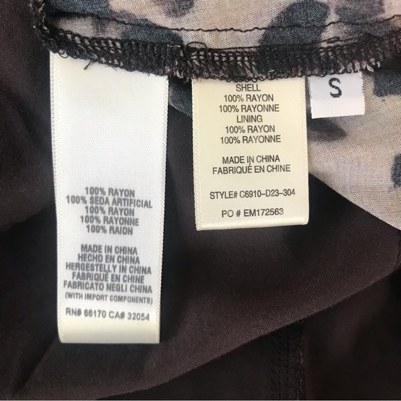 CLOTH & STONE Leopard Print Midi Dress Long Sleeves - Picture 15 of 16